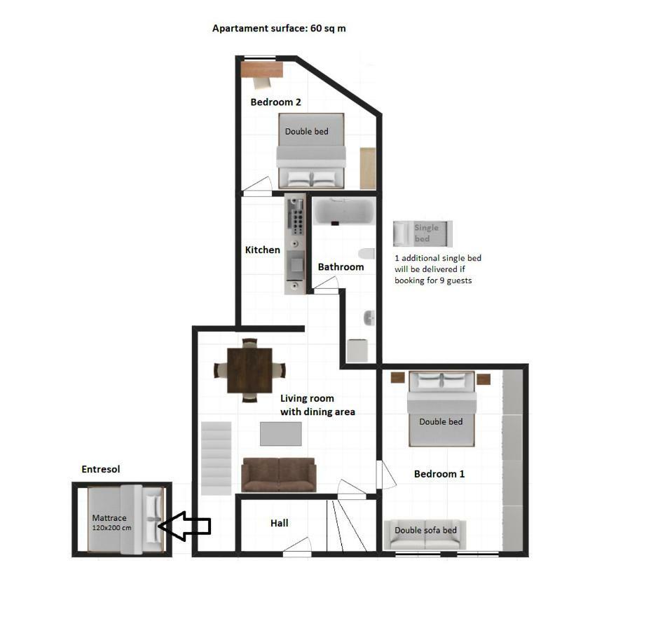 Stylish 2 Bedroom Apartment Morsztynowska Street Krakow Bagian luar foto